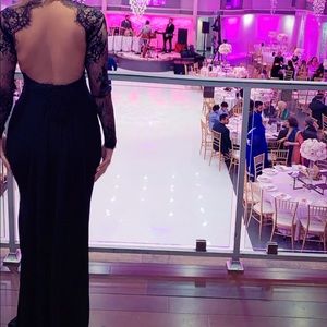 isla open back lace dress